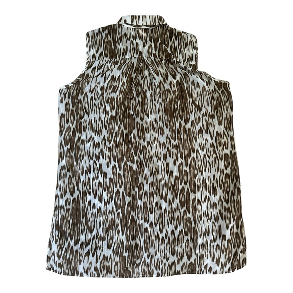 Chico’s Sheer Sleeveless Top Leopard Print Chico’s Size 2 - Picture 2 of 9